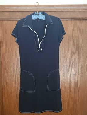 MSK Navy Blue Dress with zipper and pockets